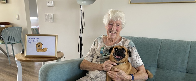 Westhaven resident Dorothy Sherratt with Bonnie_edited.JPEG Westhaven resident Dorothy Sherratt with Bonnie_edited.JPEG