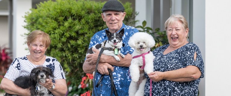 Breezes residents enjoy a stroll with their pups Breezes residents enjoy a stroll with their pups