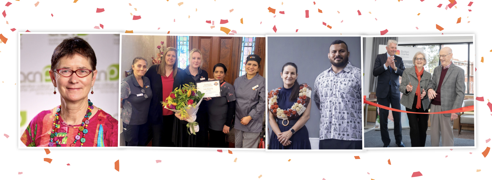Team members from Greenwood residential home celebrating the brand launch.